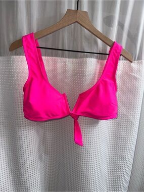 No Boundaries Hot Pink Tie Back Bikini Top Bralette